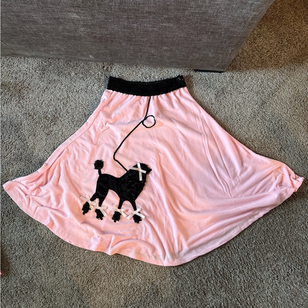 Women’s poodle skirt/sock hop costume OSFM